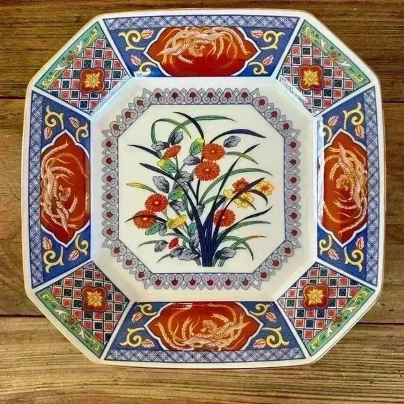 Vintage  Japanese Midcentury Modern Plates, set of 2. Arita Fine China & Mann - Picture 3 of 7